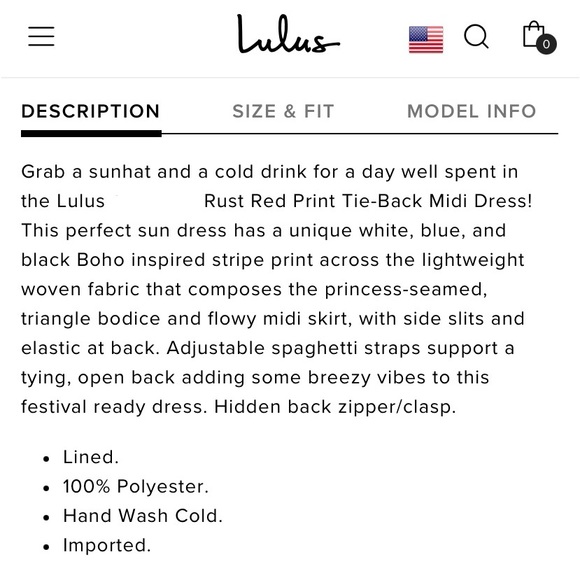 Lulu’s Rust Red Stripe Print Tie Back Side Slit Midi Dress - Picture 12 of 16